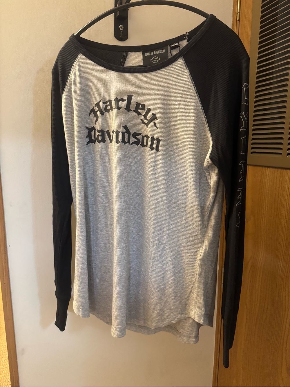 Harley-Davidson Black & Gray Raglan Logo Long Sleeve